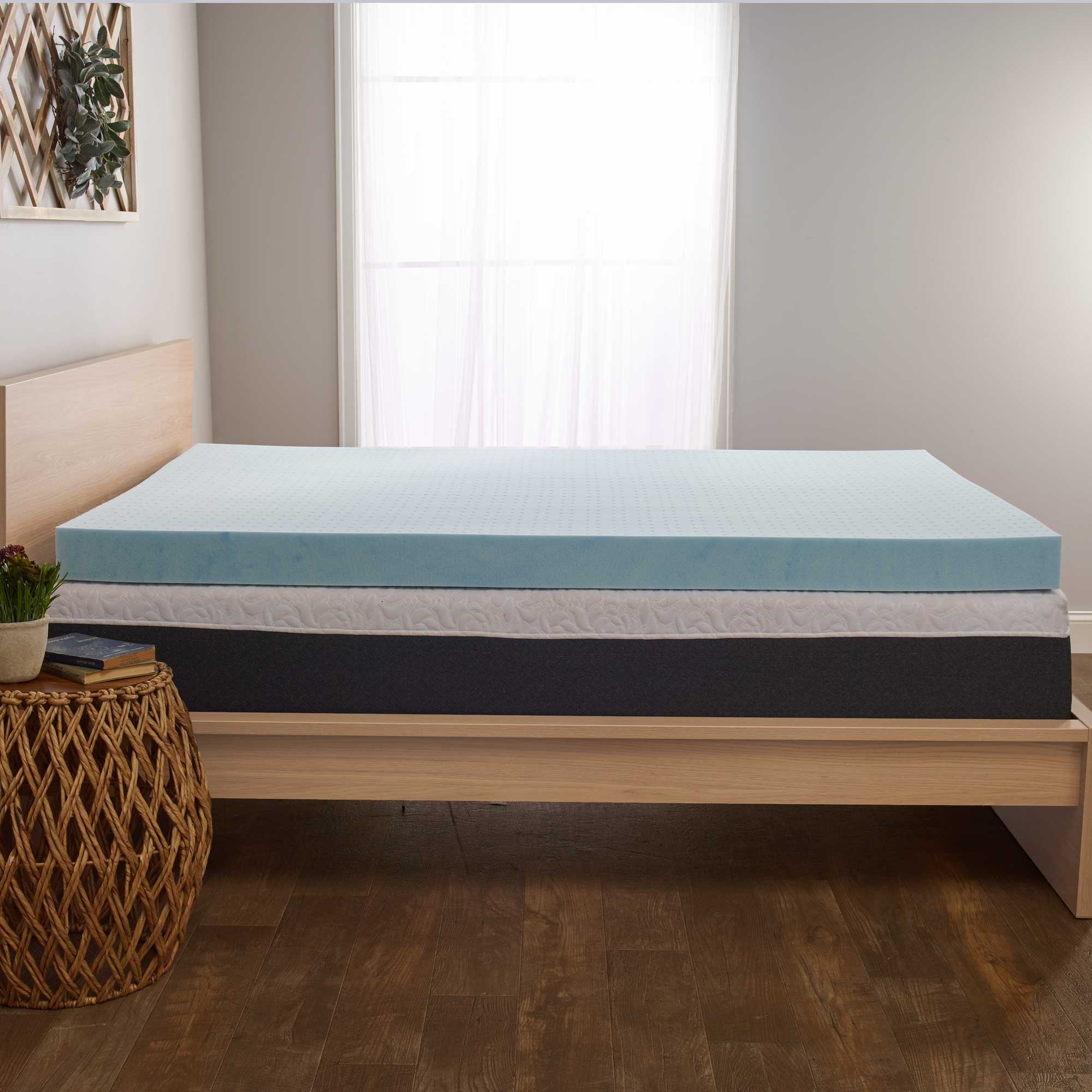 Comfort Tech 4" TheraGel Memory Foam Mattress Topper, Queen