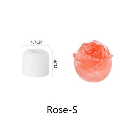 

Bar Tools Silicone Mold Cocktail Mould Chocolate Cake Mould Ice Cube Maker Icecream Mold 3D Rose 3D Bear S ROSE