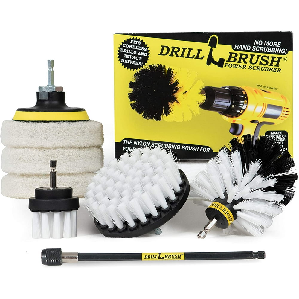 Drillbrush Drill Brush Power Scrubber Extender Brush Auto Wheel