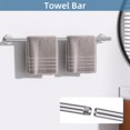thumbnail image 2 of Juego de accesorios de baño Soaez, níquel cepillado y acero inoxidable, 2 of 7