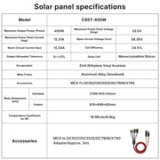 LVYUAN 400W Solar Panel Foldable Solar Panel Charger with Adjustable Kickstands Portable Waterproof IP67 24.5% High Efficiency for RV, Camping, Home, Outdoor, Power Station, off Grid