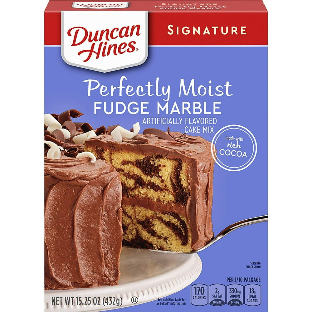 Duncan Hines Signature Fudge Marble Cake Mix 16.5 oz. Box