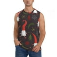 thumbnail image 2 of Lsque Cute Christmas Gnomes Print Men's Cotton Blend Sleeveless Muscle Shirts (S-3XL)- Moisture Wicking, Odor Protection, UPF 30+,Large, 2 of 8