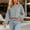 Gray women long sleeve eyelet sweater a1, variant on SSZMDLB Women Long Sleeve Eyelet Cropped Hem Pullover Sweater Tunic Top Cute Casual Winter Fall Fashion Trendy Dressy Solid Knit Basic Clothes for Work, White 2XL