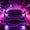 Purple Black, variant on Castle Fairy Neon Sports Car Twin Sheet Sets 3pcs for Kids, Red City Glow Bedding for Bedroom, Red Black