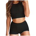 thumbnail image 2 of Summer Shorts for Women, Sports Shorts for Women,Stylish Women's Shorts Suit Two-Piece Outfit Tank Top and Shorts Set for Active Slim Fit Design Workout Apparel, 2 of 4
