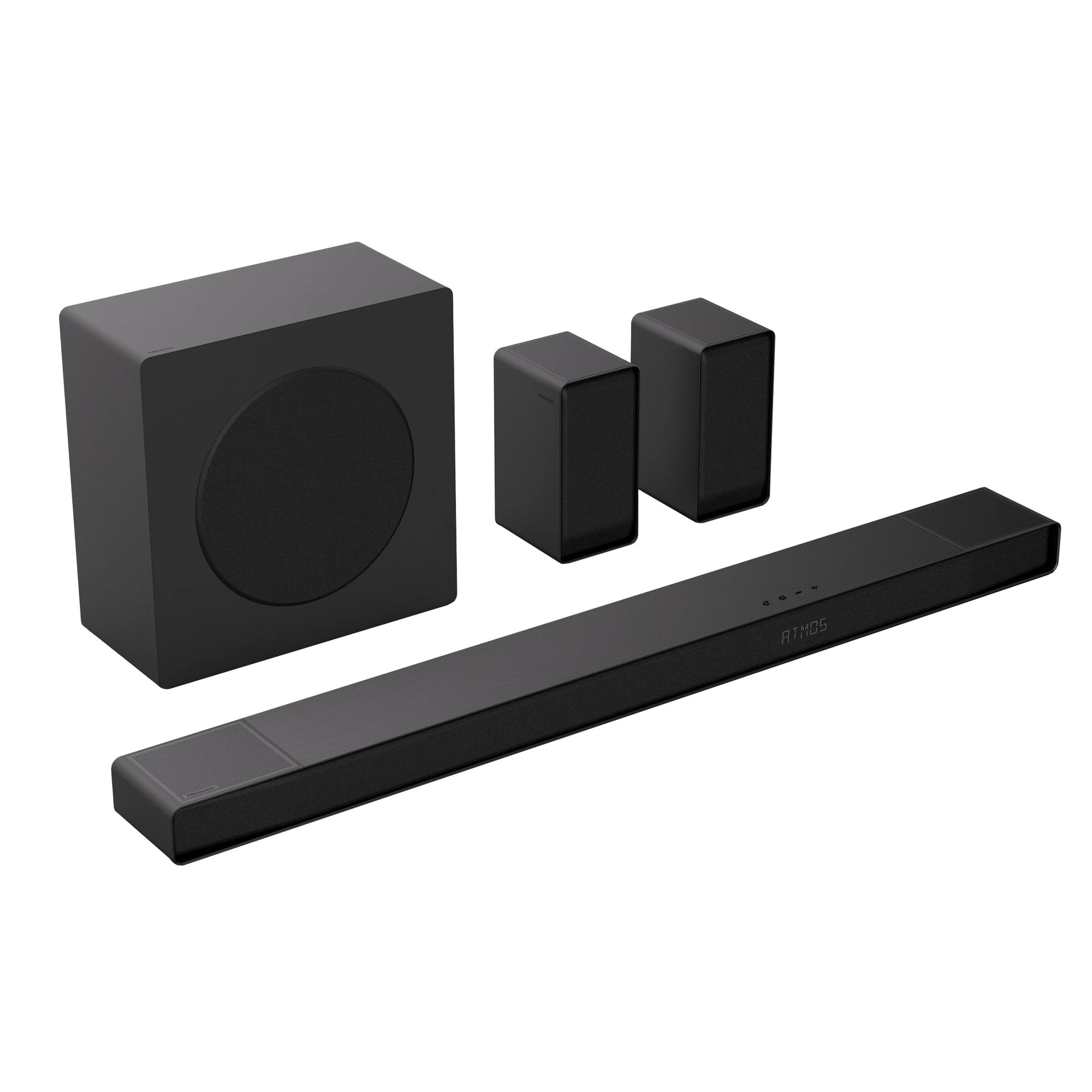 Hisense AX700 5.1.4 Channel Dolby Atmos Soundbar with Wireless Subwoofer & Rear Speakers, DTS:X Home Theater Audio System, Bluetooth, HDMI eARC, 4K HDR Pass-Through