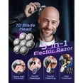 thumbnail image 2 of Head Shavers for Bald Men - 5-in-1 Electric Head Shaver Grooming Kit, 7D Floating Wet/Dry Electric Razor for Bald Heads with LED Smart Display, Turbo Speed & Type-C Charging (2000mAh), 2 of 8