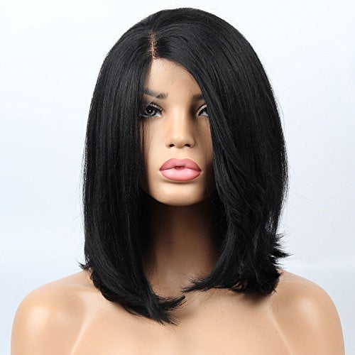 Vvbing Side Part Wig Cap Short Shoulder Length Hair Yaki Straight