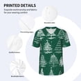thumbnail image 3 of Lsque Christmas Trees Pattern Mens Polo Golf Shirts Funny Graphics Shorts Sleeve Button Shirts Baseball T-shirt-Large, 3 of 7
