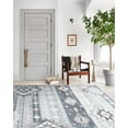 thumbnail image 6 of Jamfeel Area Rugs Boho Print Low Pile Washable Carpet Soft Non-slip Rug for Living Room Bedroom Kitchen 5'x8' Blue and Grey, 6 of 7