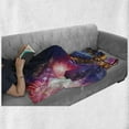 thumbnail image 6 of City Soft Flannel Fleece Blanket, Colorful Image of Fireworks in the Sky over Business District Ho Chi Minh in Vietnam, Cozy Plush for Indoor and Outdoor Use, 50" x 60", Multicolor, by Ambesonne, 6 of 6