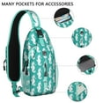 thumbnail image 2 of Crossbody Sling Backpack for Women Men Sea Horse Art Background Design Shoulder Sling Crossbody Casual Chest Bag for Travel Sports Running Hiking, 2 of 6