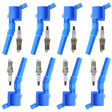 Set of 8 ISA High Performance Ignition Coil and 8 Motorcraft Spark Plugs Compatible with 2006 2007 2009 2010 Ford Crown Victoria 4.6L V8 Replacement for DG508