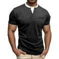 thumbnail image 2 of Mens T-Shirts with Pocket Summer Solid Fashion Casual Mens Dress Shirts for Work Wear, 2 of 9