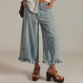 thumbnail image 2 of JJHGVB Wide Leg Jeans palazzo pants Denim Trousers Pants with Pockets High Waisted Denim Pants Denim Pants Baggy Jeans Vintage Jeans Straight Denim Jeans Loose Fit Summer Jumpsuit Light Blue M, 2 of 5