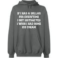 thumbnail image 2 of OXI Hoodie Sweatshirt - If I Had a Dollar For Everything, Basic Casual Hoodie for Men's and Women Fleece Hoodie Long Sleeve - Graphite Heather 2X-Large, 2 of 3