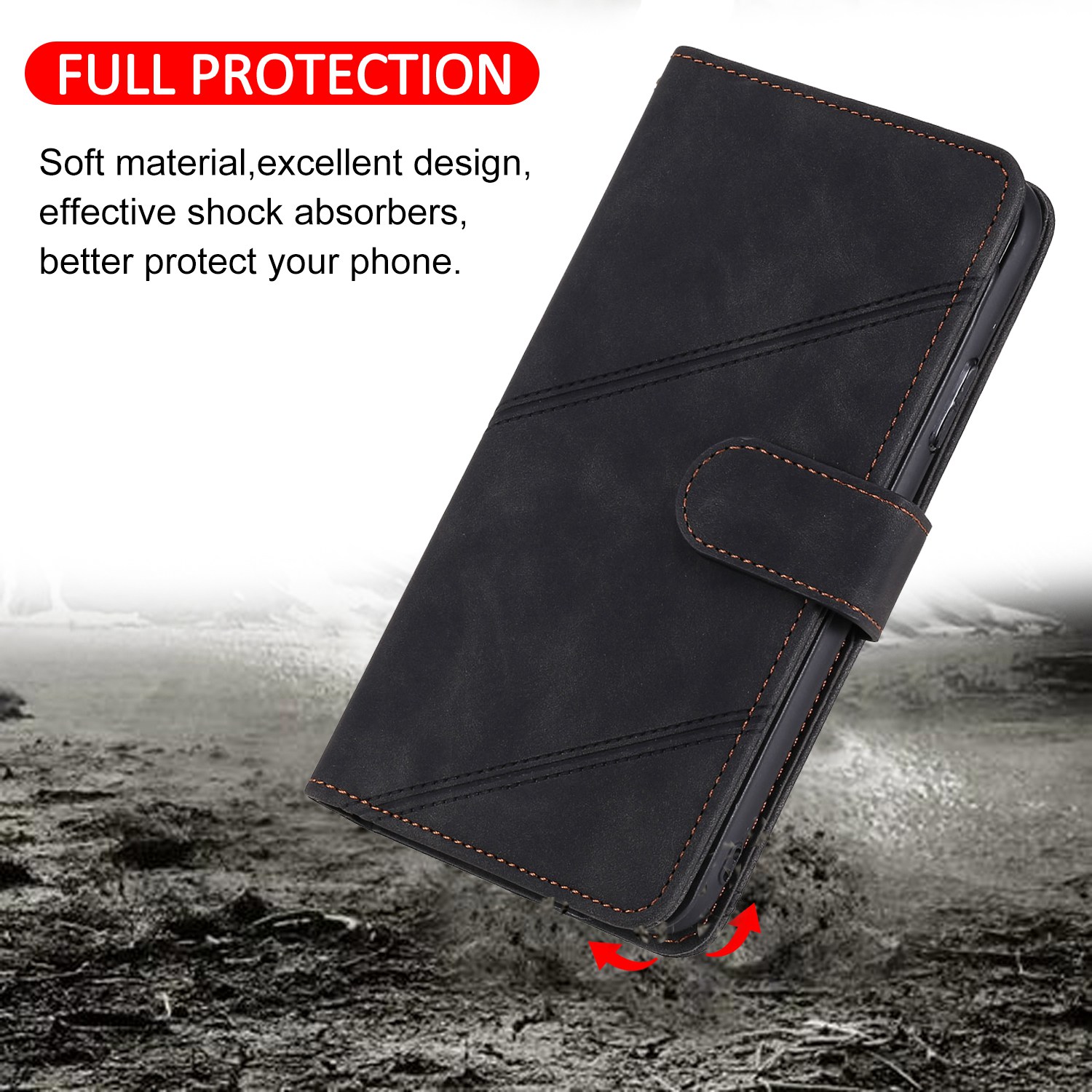 ETFAST Wallet Card Slot Flip Zipper Leather Phone Case For Samsung Galaxy S24 Ultra S24Plus S23 Ultra S23Plus S23FE S22 Ultra S21 Ultra S20 S10 S9 Leather Phone case