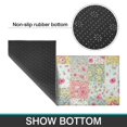thumbnail image 6 of Pioneer Flower Floral Print Pattern Kitchen Rugs Sets Of 2, Anti Fatigue Non Slip Washable Floor Mats for Kitchen Sink Laundry, 17X30 Inch + 17X47 Inch, 6 of 6