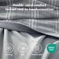 thumbnail image 5 of Sonive Striped Cooling Blanket, Breathable Lightweight Knit Throw, Soft & Fluffy, OEKO-TEX Certified, Machine Washable ((Dark Gray, King), 5 of 7