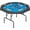 Blue-Plastic Cup, variant on DSstyles 47 inch Adult 8 Players Collapsible Poker Tables with Plastic Cup Holder, Brown