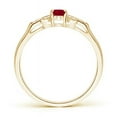 thumbnail image 2 of ANGARA Natural Vintage Style Oval Ruby Ring with Diamond Accents in 14K Yellow Gold for Women (Size-5x3mm) | July Birthstone, Birthday, Anniversary, Jewelry Gift for Women | Natural Ruby Ring, 2 of 8