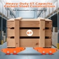 thumbnail image 6 of 1PCS Machinery Skates Dollies, 17,637 lb Heavy Duty Equipment Moving Skates with 4 PU Wheels, 360° Rotation Non-Slip Cap, Low-Profile Industrial Mover Rollers for Factory, Warehouse, Workshop, 6 of 8