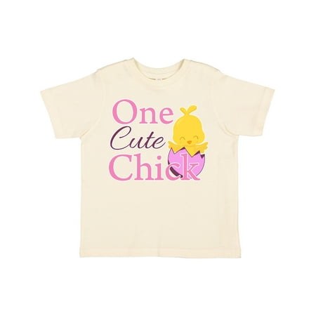 

Inktastic One Cute Chick Girls Toddler T-Shirt