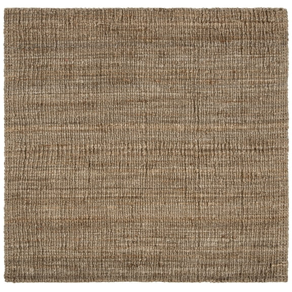 SAFAVIEH Natural Fiber Levi Braided Area Rug, Natural/Grey, 6' x 6' Square