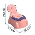 thumbnail image 3 of Baño Entrenador Bacinica The Baby Shop  diseño de dinosaurio con tapa Rosa, 3 of 6