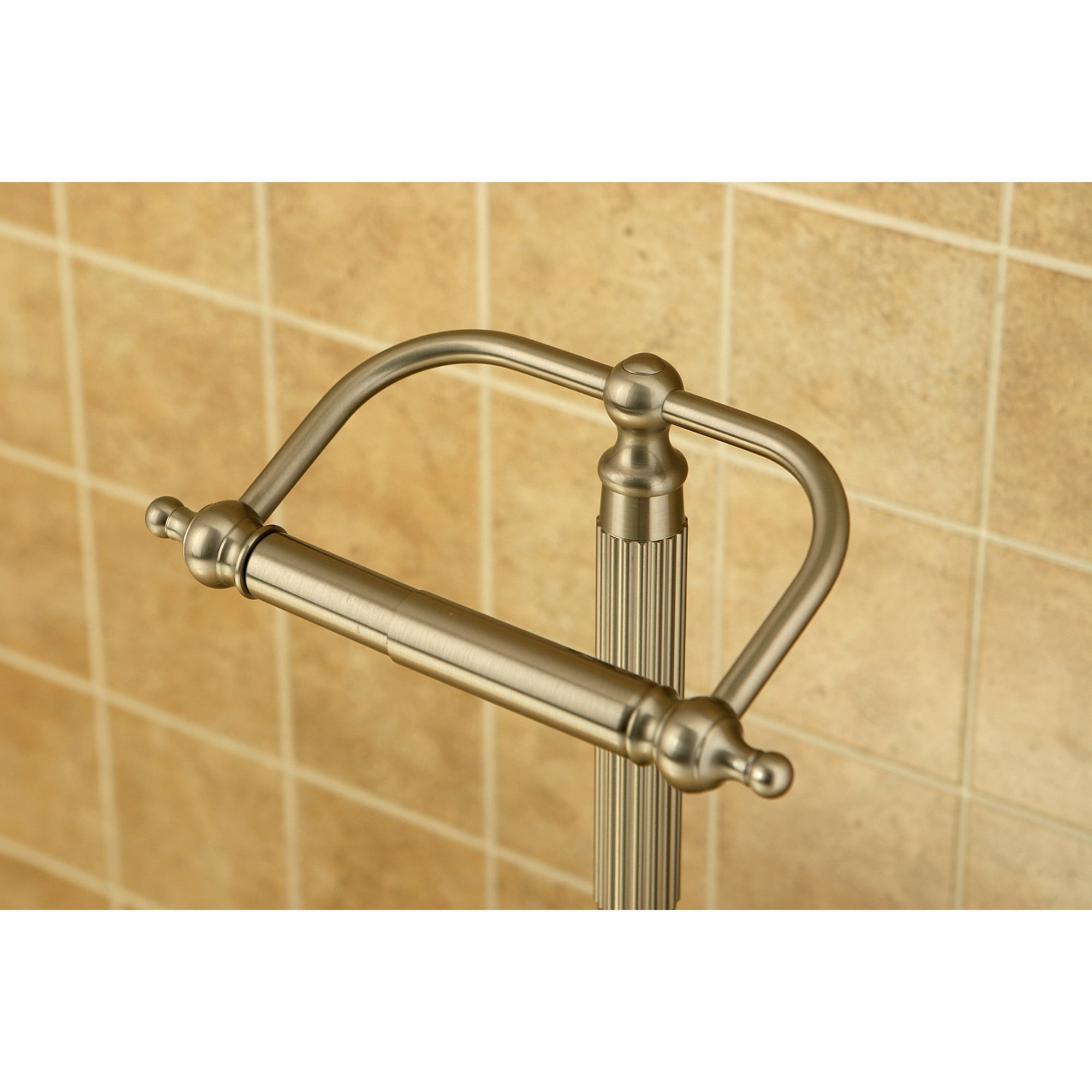 Kingston Brass CC2108 Freestanding Toilet Paper Holder in Brushed Nickel