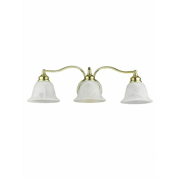 St George's Hawthorns 3 Light Bathroom Light in Traditional Style 24 inches Wide By 7.5 inches High-Polished Brass Finish Bailey Street Home