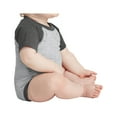 thumbnail image 3 of Yellow Rooster Infant Short Sleeve Baseball Fine Jersey Bodysuit Black/White 6M, 3 of 5