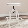 thumbnail image 2 of SEI Furniture Industrial Adjustable Swivel Bar Stool in White, 2 of 11