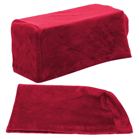 ETEREAUTY 1Pair Dark Red Stretch Sofa Armrest Slipcovers Universal Protective Covers for Couch