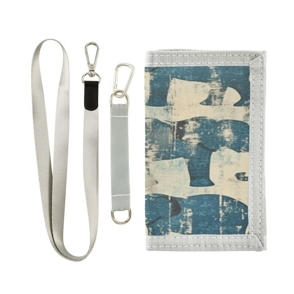 Cloth Purse Boys' Novelty Wallets Girls' Novelty Wallets Men's Wallets Women's Wallets Card Wallet Cash Wallet Student ID Bag Coin Wallet Blue Elephant Pattern