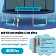 thumbnail image 7 of Infans 12FT Outdoor Large Trampoline Safety Enclosure Net w/ Basketball Hoop Stepper, 7 of 7
