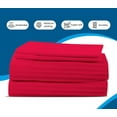 thumbnail image 5 of 600 Thread Count Pima Cotton Sleeper Sofa 4-PCs Sheet Set Full Sofa Size Red Stripe, Fits (5 Inch Deep) Sofa Bed Sheets, 5 of 6