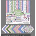 thumbnail image 3 of Inkdotpot Basics Is Always Good, Pastel Theme Collection Double, Sided Scrapbook Paper Kit Cardstock 12"x12 Pouces Card Making Paper Pack Of With Sticker Sheet - 16 Pages - Pink, Light Blue & Green, 3 of 4