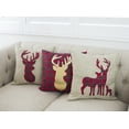 thumbnail image 4 of Holiday Deer Tartan Plaid Ruffle Border Christmas Decorative Throw Pillow (17"x17" Plaid Deer, Case+Insert), 4 of 4