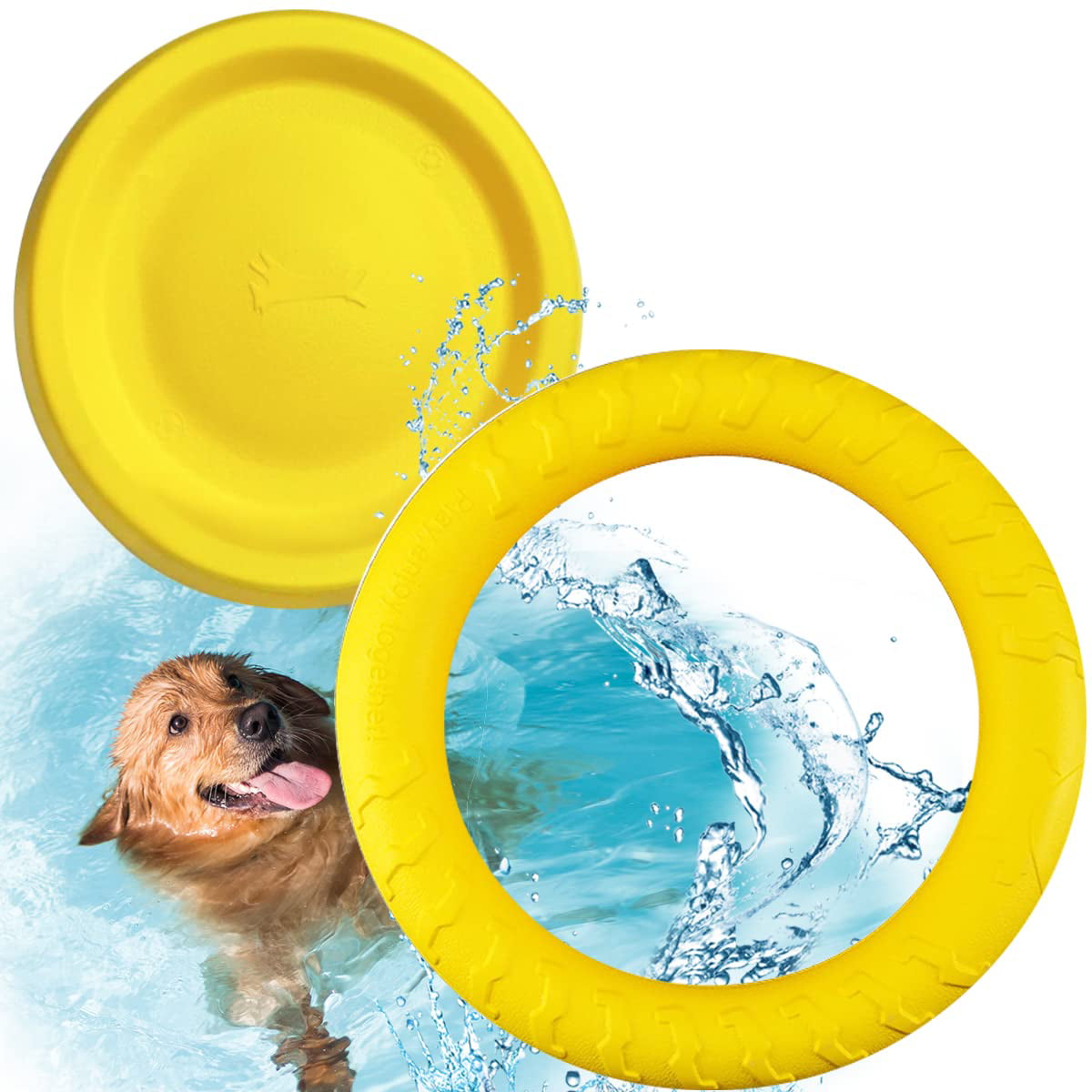 Dog Water Toys Pack of 2, Doggie Pool Floating Toys, Squeaky Chew Dog Toys  for Summer Pool Beach, Interactive Floating Water Dog Toy for Small Medium  Large Dogs 