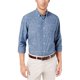 thumbnail image 1 of Club Room Camisa con botones de cambray para hombre, azul, XX-Large Club Room Botones al frente, 1 of 1