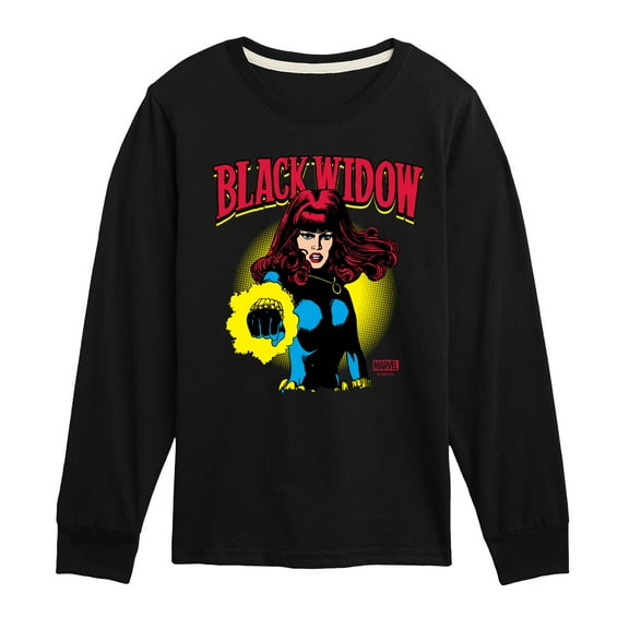 Marvel - Black Widow Logo - Toddler And Youth Long Sleeve Graphic T-Shirt