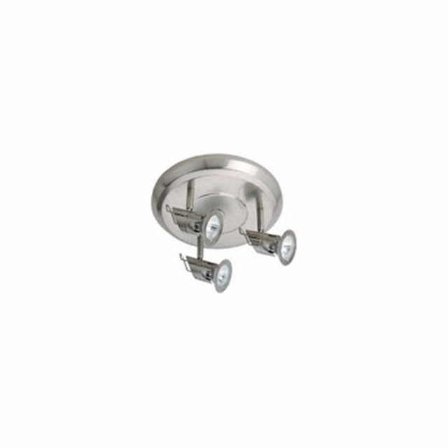 3 - Light Line Voltage Fixture - Die Cast With Glass, With 50W Built-In Electronic Transformer - Satin Chrome