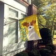 thumbnail image 2 of Summer Sunflowers Brown White Wirehair Jack Russell Terrier Flag Canvas House Size, 2 of 5