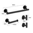 thumbnail image 5 of Joernso 4Pcs/Set Toilet Paper Holder Wall-Mounted Versatility Stainless Steel Towel Toilet Hanging Rod for Bathroom, 5 of 8