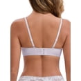 thumbnail image 3 of INSPIRE CHIC Women's Lace Trim Plunge Wireless Push Up Everyday Bras Spaghetti Straps Lightweight No Show Triangle Bra L Light Purple, 3 of 4