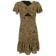 thumbnail image 4 of Women's Short Flutter Sleeve Tiered Ruffled Hem Fit and Flare Dress Sn 10, 4 of 5