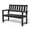 Black, variant on Kaleemen 50’’ Outdoor Bench, All Weather 2-Person HDPE Garden Bench for Park, Porch and Patio, Brown