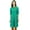 Vert Sarcelle, variante sur Phagun Kurti Droite à Col Mandarin pour Femmes, Motif Uni, Robe Ethnique Indienne de Designer